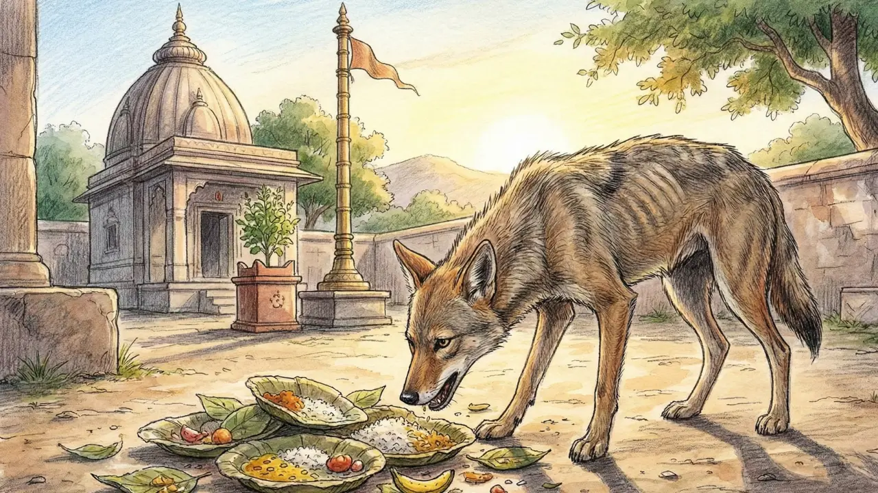 Serigala-yang-Makan-Prasadam-hindukrishna.id